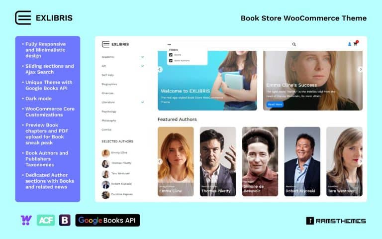 EXLIBRIS - Book Store WooCommerce WordPress Theme