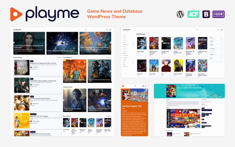 PLAYME - Game Portal WordPress Theme