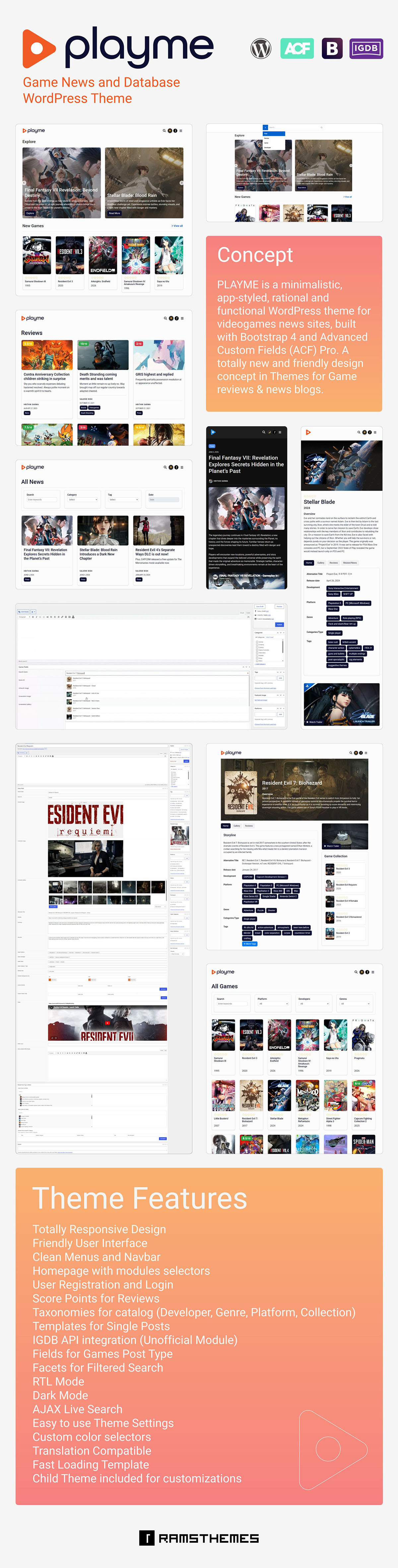 PLAYME - Game Portal Theme with IGDB API Integration