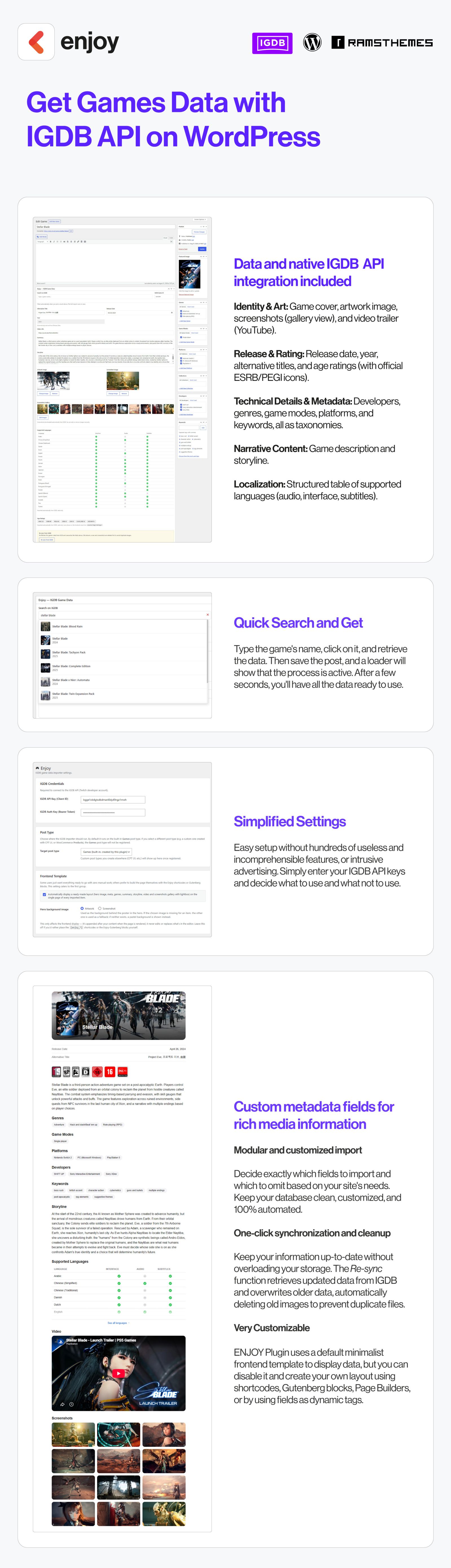 ENJOY WordPress Game Data Plugin ENJOY WordPress Game Data Plugin