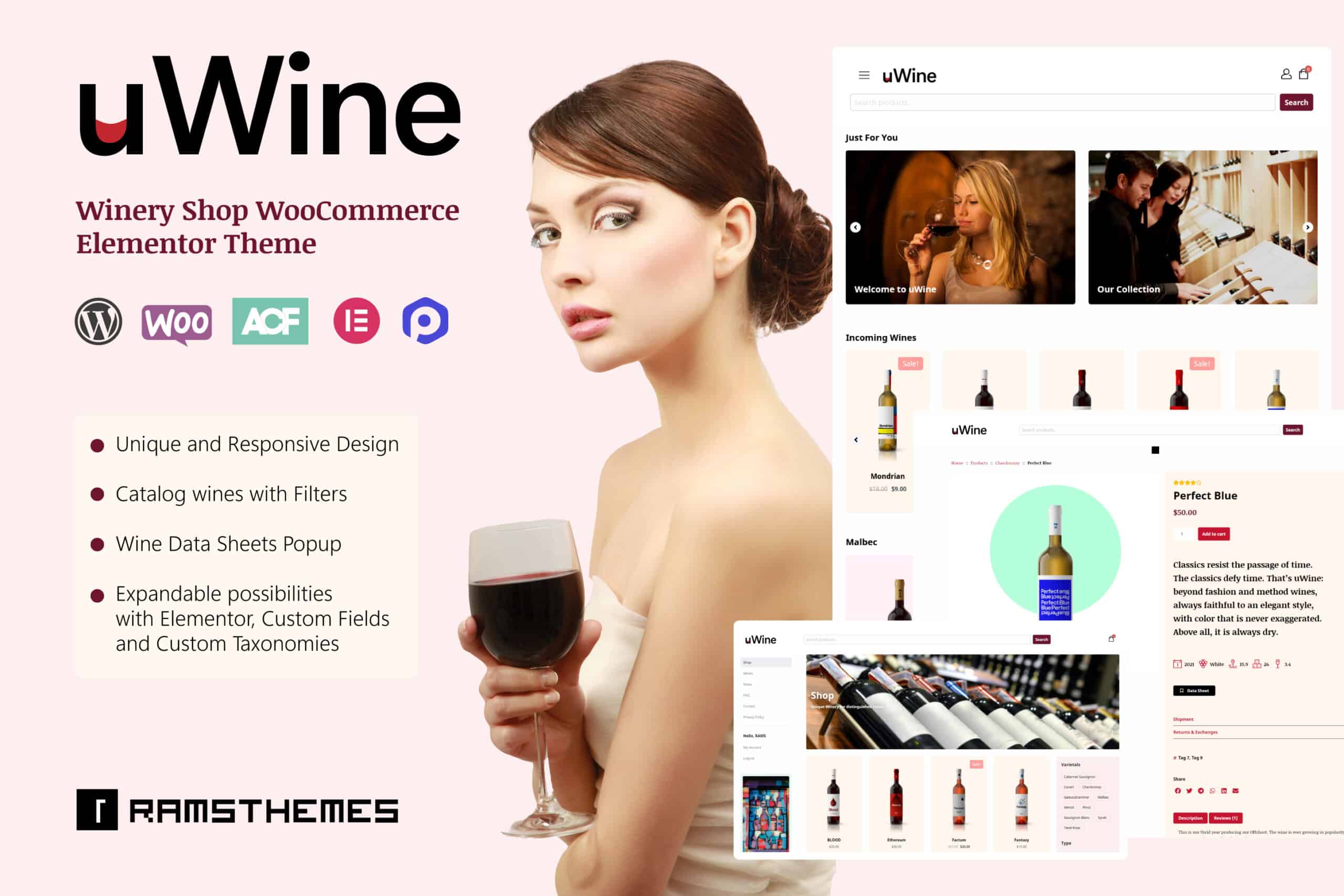 UWINE Winery Shop WooCommerce WordPress Bootstrap Theme