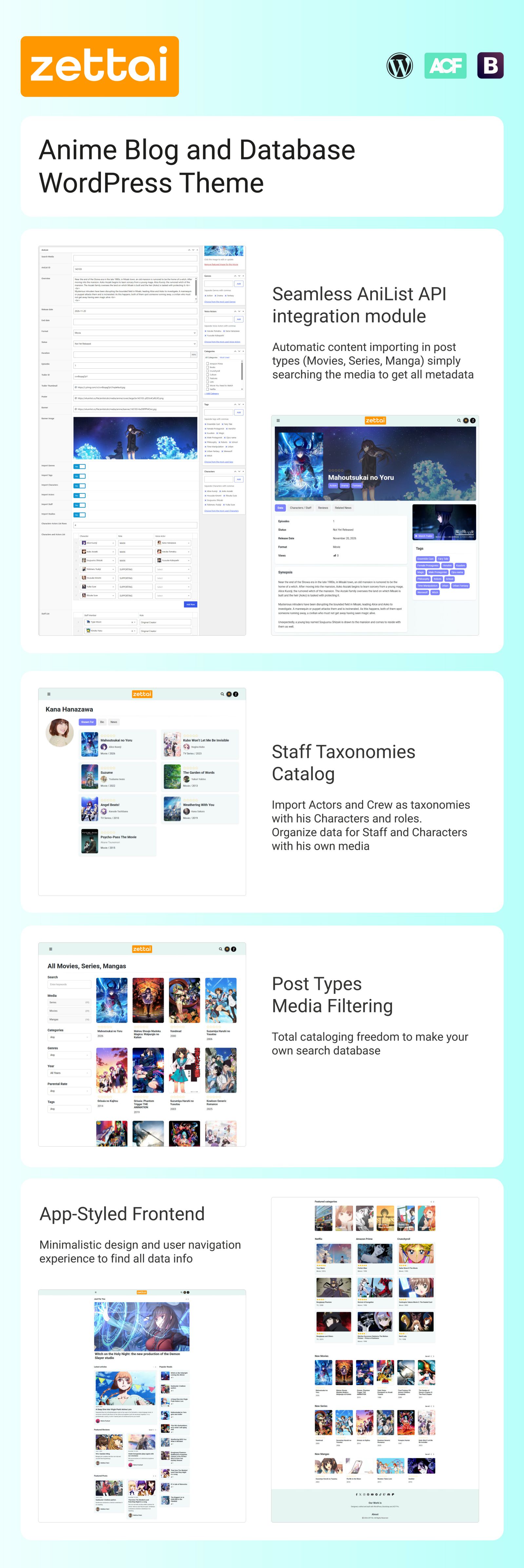 ZETTAI - Anime WordPress Theme with AniList API Integration ZETTAI - Anime WordPress Theme with AniList API Integration