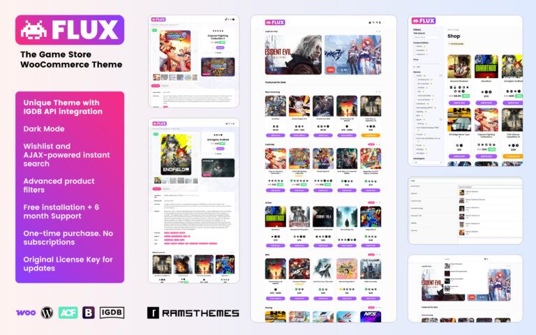 FLUX WordPress Theme - Build a Game Store with IGDB API