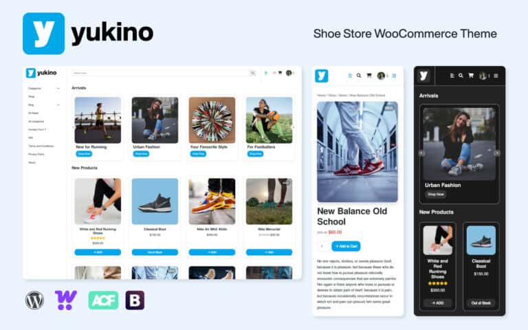 YUKINO - Shoe Store WooCommerce WordPress Theme