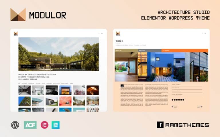 MODULOR - Architecture Studio WordPress Elementor Theme