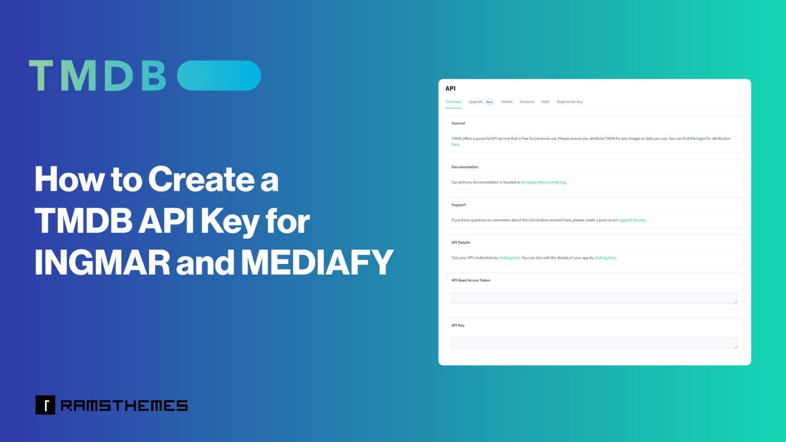 How to Create a TMDB API Key for INGMAR and MEDIAFY