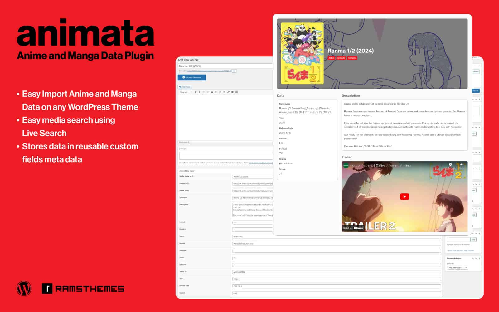 ANIMATA - Anime and Manga Data Plugin for WordPress ANIMATA - Anime and Manga Data Plugin for WordPress
