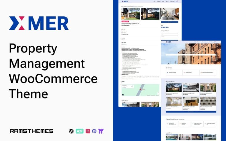 XAMER - Real Estate & Property Management WooCommerce Theme