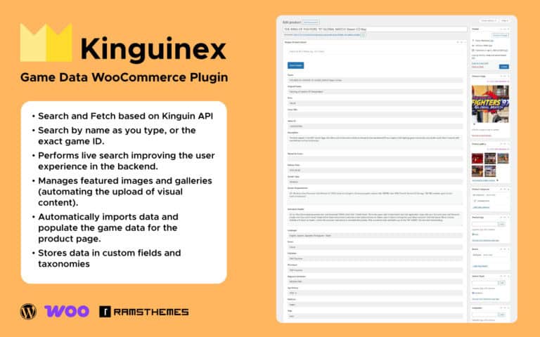 KINGUINEX - Get Kinguin Game Data on WooCommerce Plugin