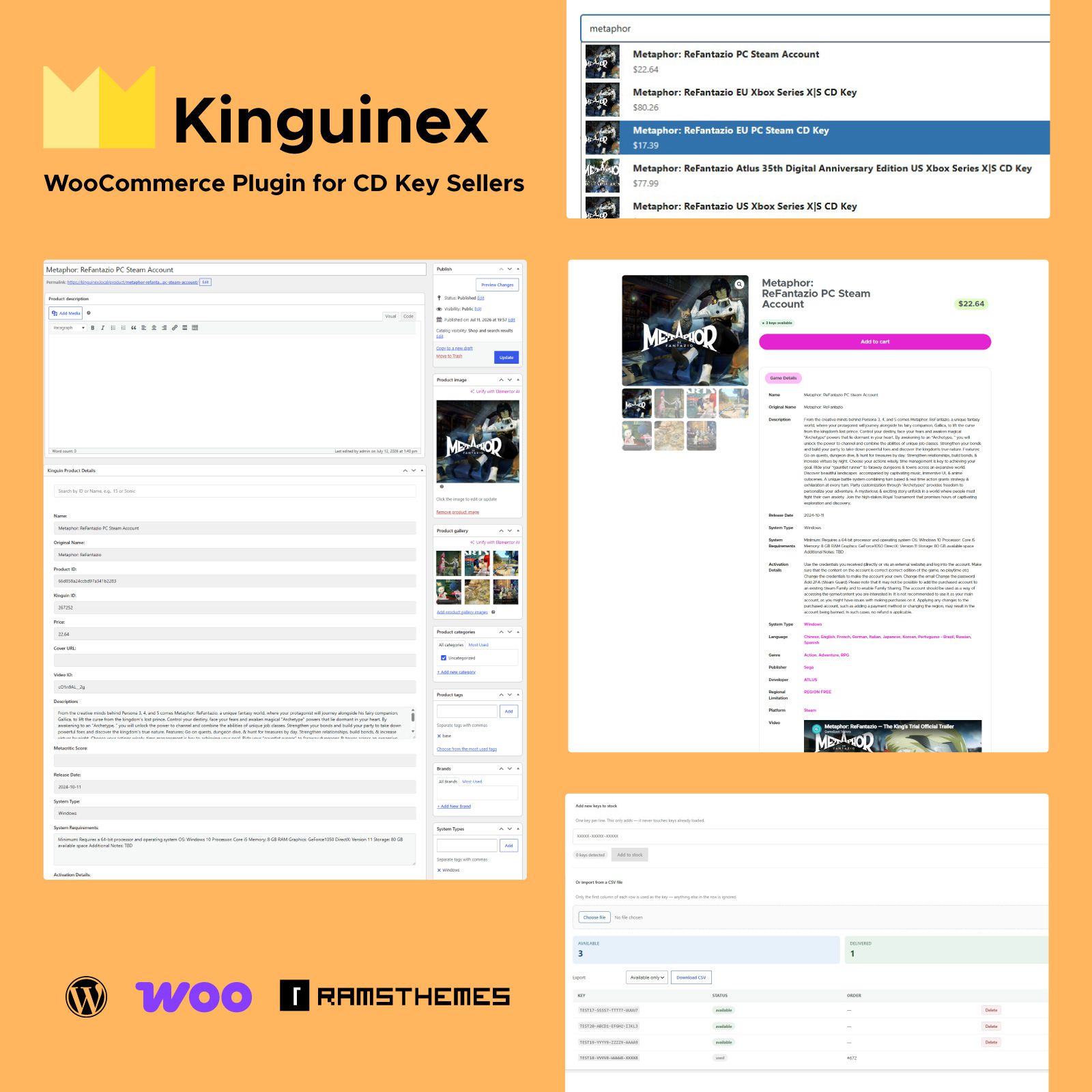 Kinguin WooCommerce Plugin for CD Key Sellers | Kinguinex Kinguin WooCommerce Plugin for CD Key Sellers | Kinguinex