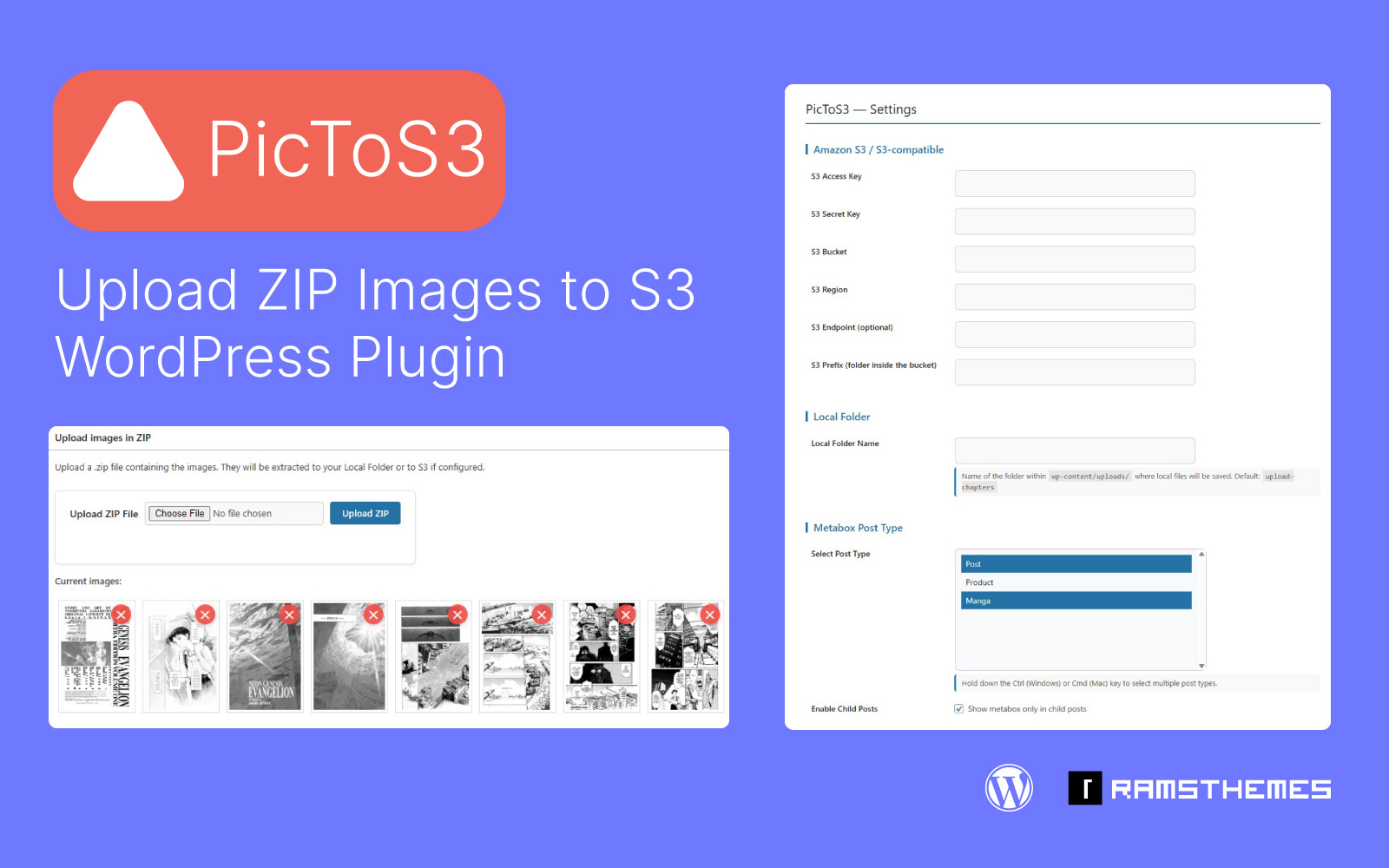 Upload ZIP images to S3 with PicToS3
