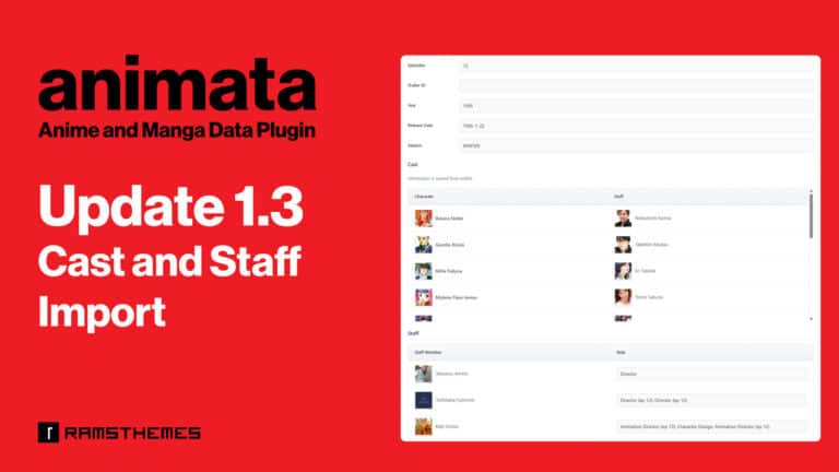 ANIMATA WordPress Anime Plugin 1.3