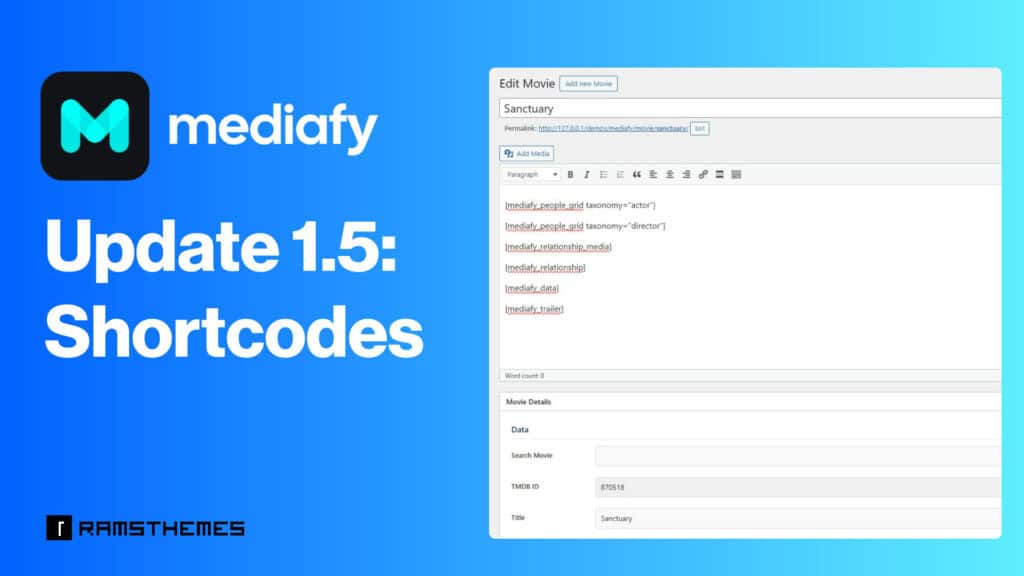 Mediafy 1.5 Update: New Shortcodes for Metadata