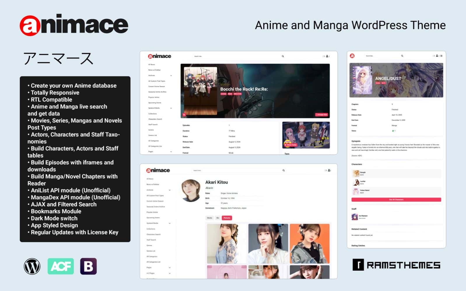 ANIMACE - Anime and Manga WordPress Theme