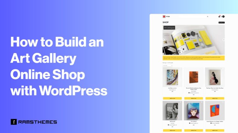 How to Build an Art Gallery Online Shop with WordPress