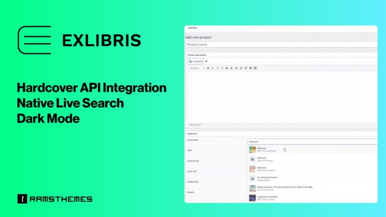 EXLIBRIS 1.5 Update – Hardcover API Integration, Native Live Search & Dark Mode