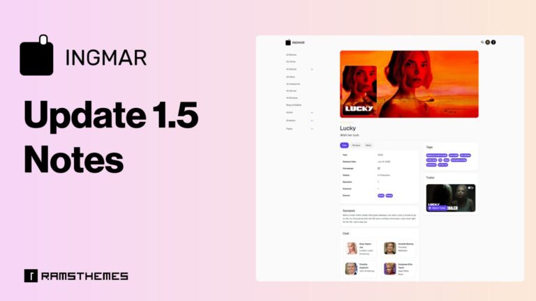 INGMAR Theme Update: Native Live Search, Dark Mode & More