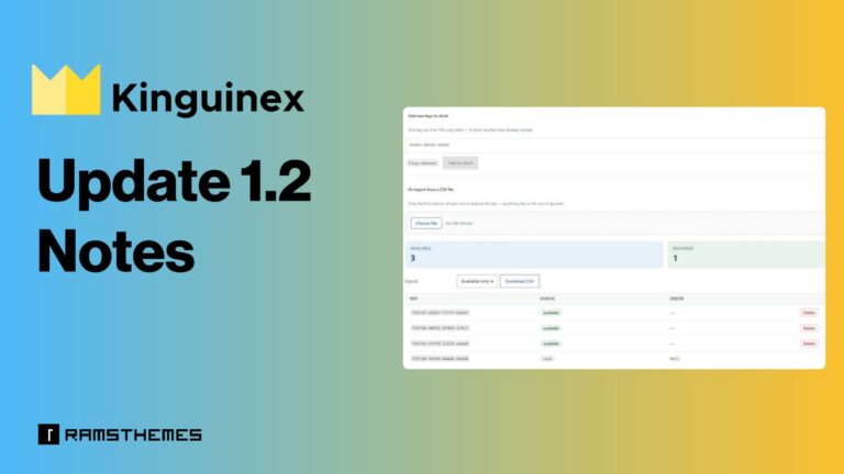 Kinguinex 1.2 – WooCommerce CD Key Management & Automatic Delivery