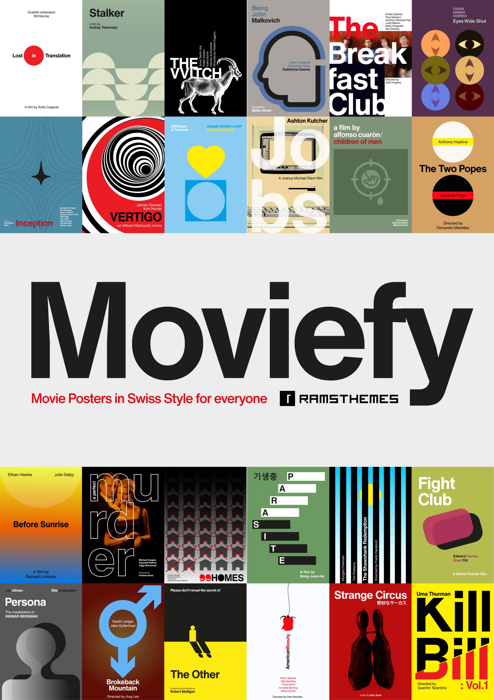 Moviefy - Swiss style movie posters