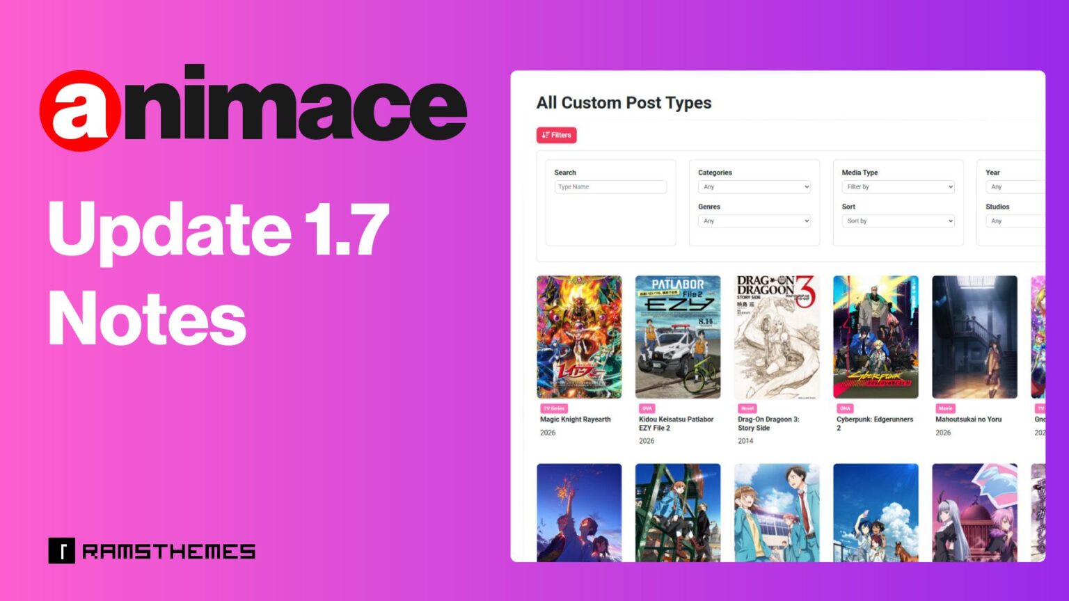 Animace 1.7 Update – Advanced AniList API Resync & New Features