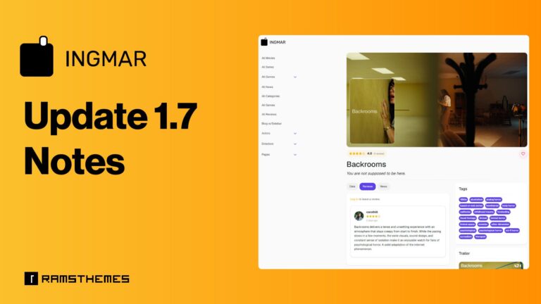 INGMAR Update 1.7: Native Account System, Custom Reviews & Built-In Wishlist
